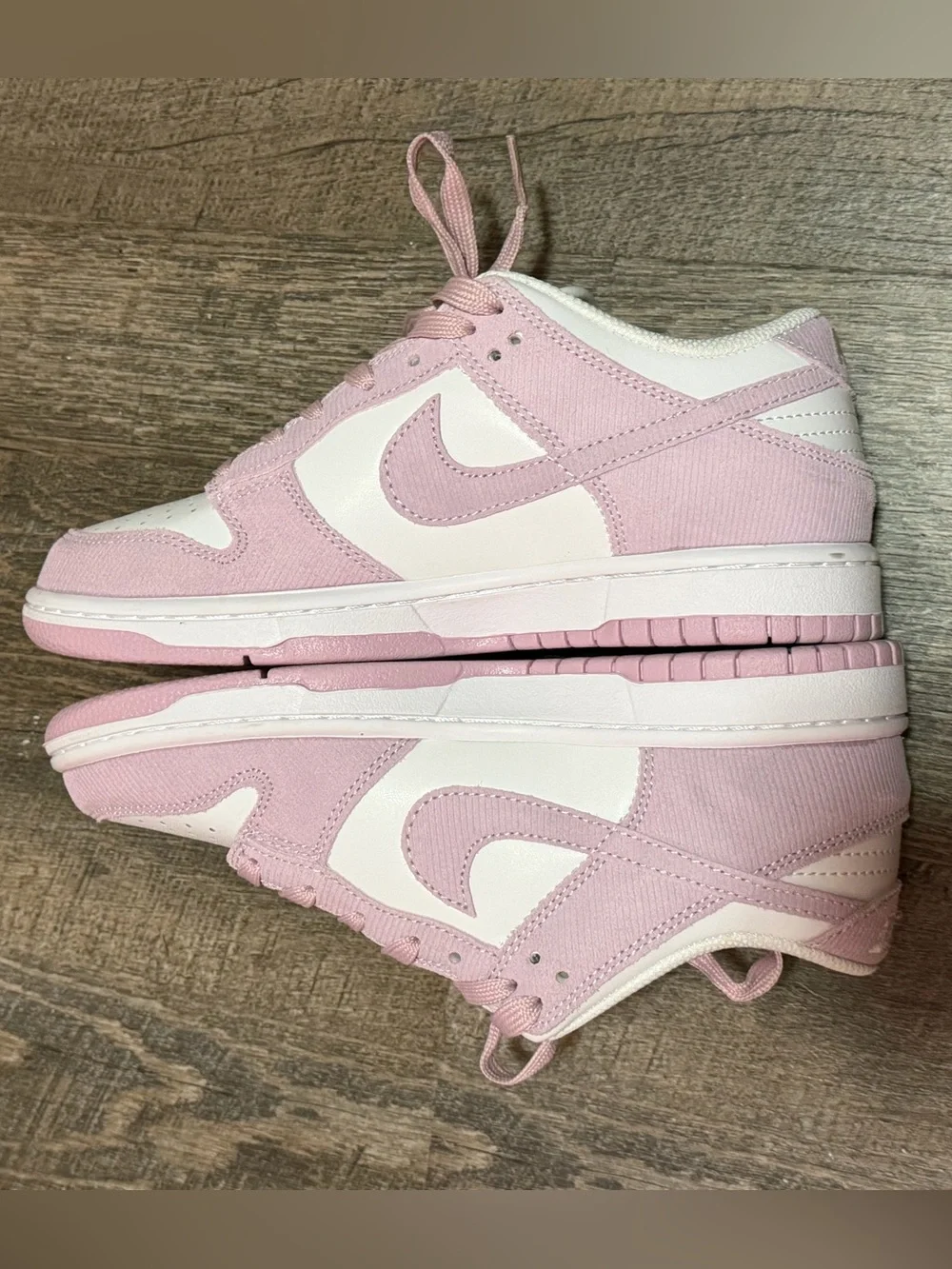 Nike Kids Pink and White Low-Top Sneakers